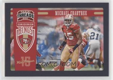 2011 Panini Threads - Pro Gridiron Kings - Blue Framed #30 - Michael Crabtree /50