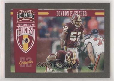 2011 Panini Threads - Pro Gridiron Kings - Green Framed #25 - London Fletcher (Rocky McIntosh Pictured) /25