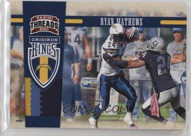 2011 Panini Threads - Pro Gridiron Kings - Materials Prime #40 - Ryan Mathews /99