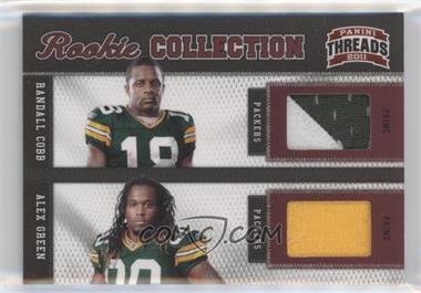 2011 Panini Threads - Rookie Collection Combos Materials - Prime #2 - Alex Green, Randall Cobb /50