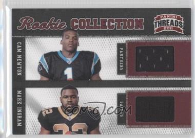 2011 Panini Threads - Rookie Collection Combos Materials #1 - Cam Newton, Mark Ingram /299