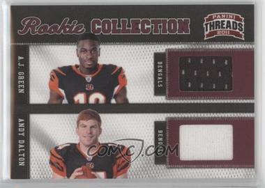2011 Panini Threads - Rookie Collection Combos Materials #8 - Andy Dalton, A.J. Green /299