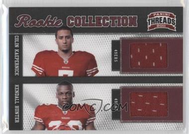 2011 Panini Threads - Rookie Collection Combos Materials #9 - Colin Kaepernick, Kendall Hunter /299