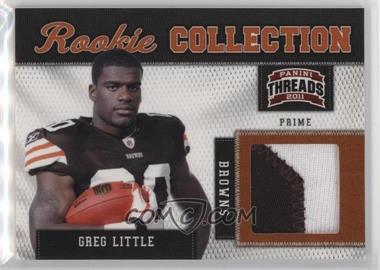 2011 Panini Threads - Rookie Collection Materials - Prime #13 - Greg Little /50