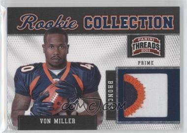 2011 Panini Threads - Rookie Collection Materials - Prime #35 - Von Miller /50
