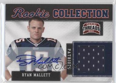 2011 Panini Threads - Rookie Collection Materials - Signatures #27 - Ryan Mallett /25