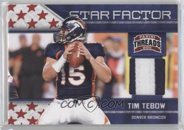 2011 Panini Threads - Star Factor - Materials Prime #24 - Tim Tebow /25