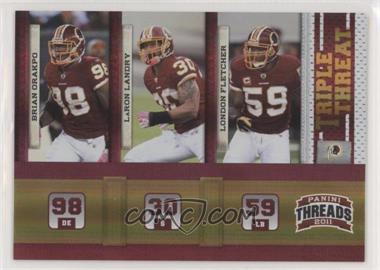 2011 Panini Threads - Triple Threat - Century Proof #3 - Brian Orakpo, LaRon Landry, London Fletcher /100