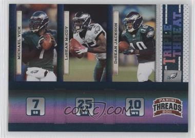 2011 Panini Threads - Triple Threat - Century Proof #4 - Michael Vick, LeSean McCoy, DeSean Jackson /100