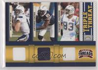 Philip Rivers, Antonio Gates, Vincent Jackson [Noted] #/200