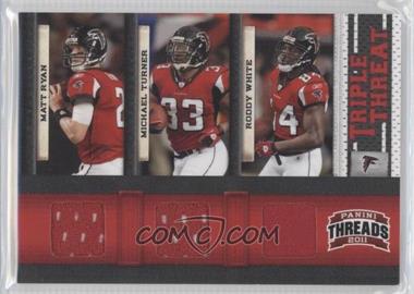 2011 Panini Threads - Triple Threat - Materials #8 - Matt Ryan, Michael Turner, Roddy White /200