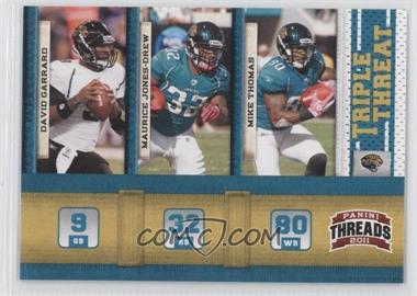 2011 Panini Threads - Triple Threat #9 - David Garrard, Maurice Jones-Drew, Mike Thomas