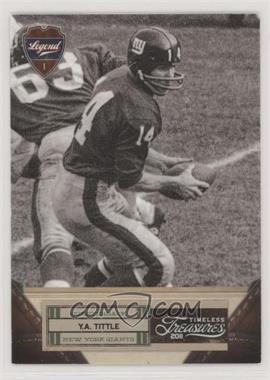 2011 Panini Timeless Treasures - [Base] - Silver #125 - Legend - Y.A. Tittle (Born 2026) /99