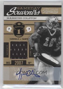 2011 Panini Timeless Treasures - Gameday Souvenirs - 1st Quarter Signatures #4 - Marques Colston /5