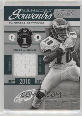 2011 Panini Timeless Treasures - Gameday Souvenirs - 1st Quarter #3 - DeSean Jackson /250