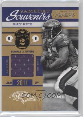 2011 Panini Timeless Treasures - Gameday Souvenirs - 2nd Quarter #14 - Ray Rice /250