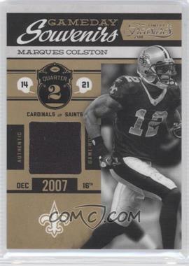 2011 Panini Timeless Treasures - Gameday Souvenirs - 2nd Quarter #4 - Marques Colston /170