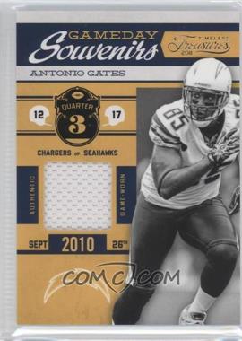 2011 Panini Timeless Treasures - Gameday Souvenirs - 3rd Quarter #24 - Antonio Gates /185