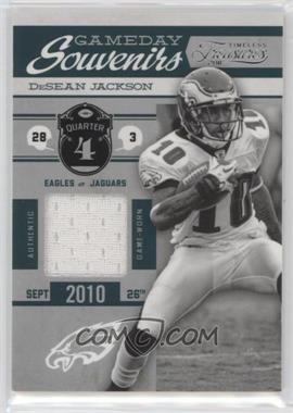 2011 Panini Timeless Treasures - Gameday Souvenirs - 4th Quarter #3 - DeSean Jackson /250