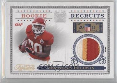 2011 Panini Timeless Treasures - Rookie Recruits Materials - Prime #18 - Jonathan Baldwin /25