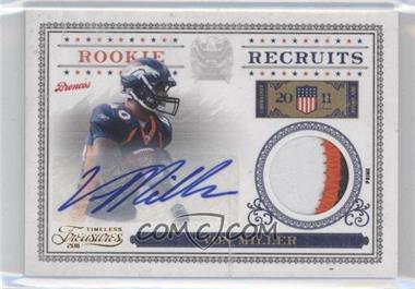 2011 Panini Timeless Treasures - Rookie Recruits Materials - Signatures Prime #17 - Von Miller /25