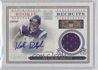 2011 Panini Timeless Treasures - Rookie Recruits Materials - Signatures #14 - Kyle Rudolph /100