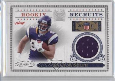 2011 Panini Timeless Treasures - Rookie Recruits Materials #14 - Kyle Rudolph /250