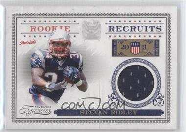 2011 Panini Timeless Treasures - Rookie Recruits Materials #8 - Stevan Ridley /250