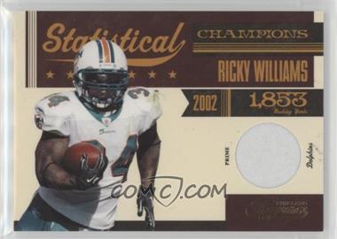 2011 Panini Timeless Treasures - Statistical Champions Materials - Prime #10 - Ricky Williams /25