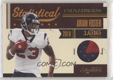 2011 Panini Timeless Treasures - Statistical Champions Materials - Prime #25 - Arian Foster /25