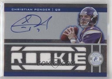 2011 Panini Totally Certified - [Base] - Totally Blue #208 - Freshman Fabric - Christian Ponder /299