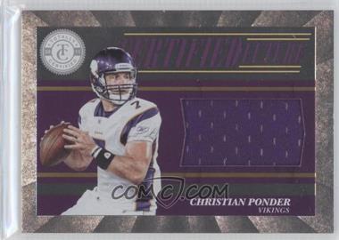 2011 Panini Totally Certified - Certified Future Materials #12 - Christian Ponder /499