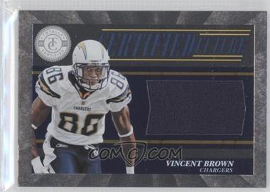 2011 Panini Totally Certified - Certified Future Materials #22 - Vincent Brown /499