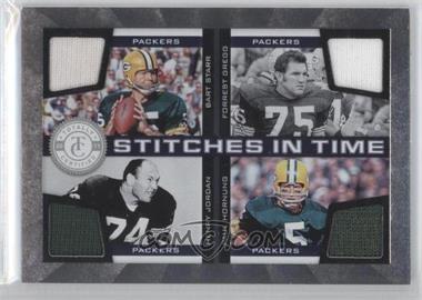 2011 Panini Totally Certified - Stitches in Time #10 - Bart Starr, Forrest Gregg, Paul Hornung, Henry Jordan /150