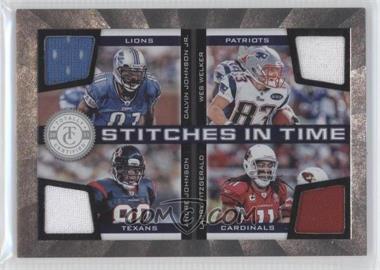 2011 Panini Totally Certified - Stitches in Time #18 - Calvin Johnson Jr., Wes Welker, Andre Johnson, Larry Fitzgerald /150