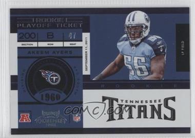 2011 Playoff Contenders - [Base] - Playoff Ticket #105 - Akeem Ayers /99