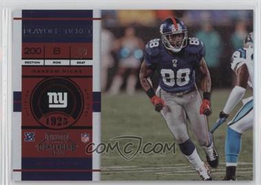 2011 Playoff Contenders - [Base] - Playoff Ticket #56 - Hakeem Nicks /99