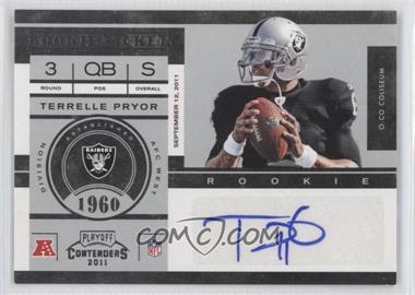 2011 Playoff Contenders - [Base] #101 - Terrelle Pryor