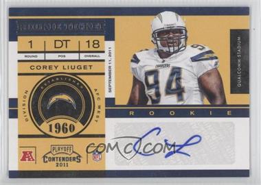 2011 Playoff Contenders - [Base] #121 - Rookie Ticket - Corey Liuget