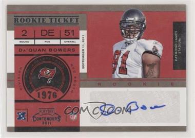 2011 Playoff Contenders - [Base] #123 - Rookie Ticket - Da'Quan Bowers