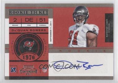 2011 Playoff Contenders - [Base] #123 - Rookie Ticket - Da'Quan Bowers