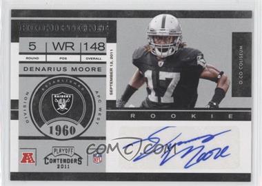 2011 Playoff Contenders - [Base] #129 - Rookie Ticket - Denarius Moore