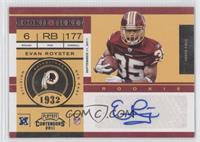 Rookie Ticket - Evan Royster