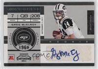 Rookie Ticket - Greg McElroy [Good to VG‑EX] #/204