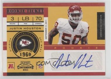 2011 Playoff Contenders - [Base] #147 - Rookie Ticket - Justin Houston