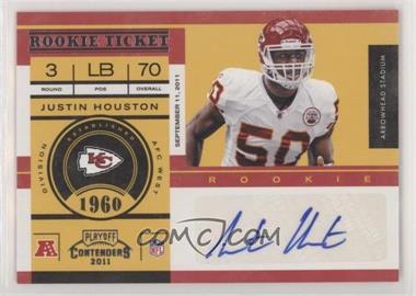 2011 Playoff Contenders - [Base] #147 - Rookie Ticket - Justin Houston