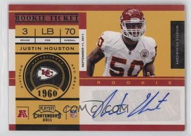 2011 Playoff Contenders - [Base] #147 - Rookie Ticket - Justin Houston