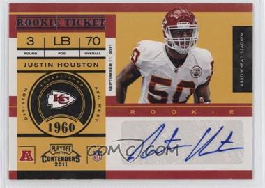 2011 Playoff Contenders - [Base] #147 - Rookie Ticket - Justin Houston