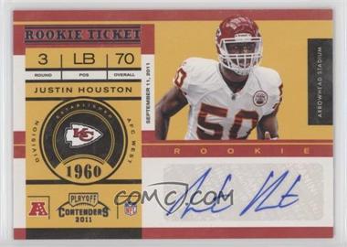 2011 Playoff Contenders - [Base] #147 - Rookie Ticket - Justin Houston