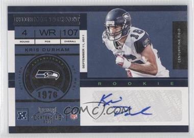 2011 Playoff Contenders - [Base] #149 - Rookie Ticket - Kris Durham